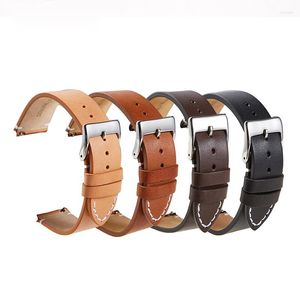 Watch Bands Calfskin Genuine Leather Strap mm mm mm mm mm Watchband Band Soft Quick Release Bracelet Cowhide Retro Vintage Style