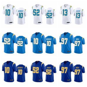 Justin 10 Herbert Khalil 52 K Joey 97 Bosa Los Angeleschargersmen Jersey de futebol da juventude Jackson Allen Slater Samuel Jr Junior Seau Jerseys