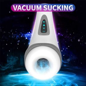 Sexspielzeug-Massagegerät für Männer, automatisch, stark saugen, Masturbator, Tasse, Heizung, vibrierender Orgasmus, Erwachsenenspielzeug, echte Oralmaschine für Männer