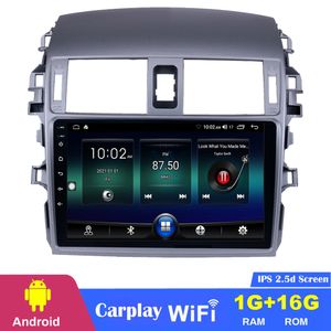 9 tum Android Car DVD GPS Radio Player för Toyota Old Corolla 2007-2010 Multimedia Support CarPlay DVR bakre kamera