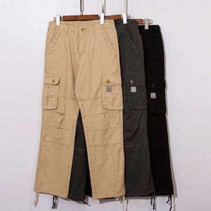 22ss Męskie spodnie Carhart Designer Utility Cargo Płócienne kieszonkowe spodnie dresowe na co dzień