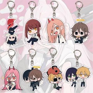 Anahtarlıklar Kawaii Figürler Anime Testere Adam Keychain Pochita Power Makima Angel Hayakawa Aki Anahtar Yüzük 6cm Akrilik Charm Zinciri Llaveros