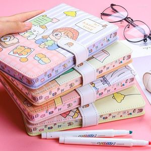 Corée de papeterie Kawaii Notebook créatif mignon livre de main mignon girl de cœur journal enfant cadeau de planification hebdomadaire