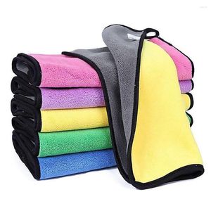 Car Sponge 1PC 30X30CM Microfiber Auto Wash Towel Cleaning Drying Cloth Wiping Rags Super Absorbent Coral Fleece Care