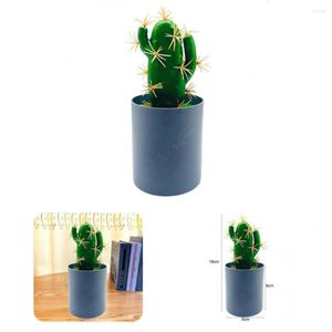 Decorative Flowers Artificial Plant Modern Potted Simulation Cactus No Watering Fresh-keeping Fake Bonsai
