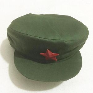 Berets pamiątka chińska armia typu 65 Wyzwolenia czapka wojskowa z czerwonym pięciogwiazdkowym