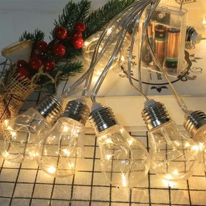ストリングLDEボールバルブ銅線ライトストリングフェアリーカーテンクリスマスウェディングパーティールームの装飾バッテリー駆動のライト