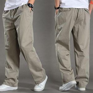 Men's Pants Crotch Autumn Cotton Casual Men's Baggy Straight Trousers With Double-Headed Invisible Zipper Couple Dating KTV