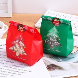 Decorações de Natal 25pcs Snowflake Tree Gift Sacors Merry Candy Boxes Baking Packaging Bag Decoration for Home 2022 Navidad