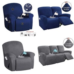 Chair Covers Suede Recliner Sofa Cover All-inclusive Massage Deck Lazy Boy Lounge Single Seat Couch Slipcover Armchair