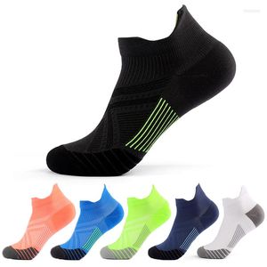 Men's Socks Fluorescent Color Running For Men And Women Outdoor Sports Cycling Non-SlipMesh Breathable Compression Short