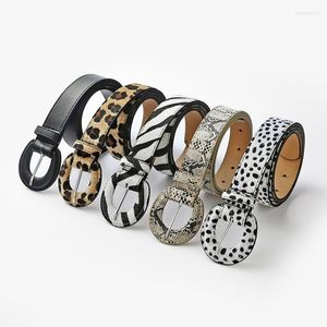 Cintos 2022 Moda Leopard Snake Print Leather Belt for Women Zebra listrada cintura feminina