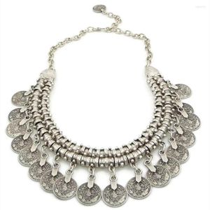 Ketten Gypsy Gold und Silber Münze Halskette Boho Damen Mode Ethno Party Schmuck Kragen Freund Geschenk