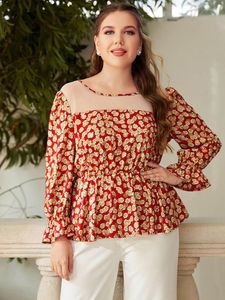 Camicia TOLEEN Prezzo di liquidazione Abiti Moda floreale Donna Large Plus Size Top 2022 Estate Oversize Boho Beach Abbigliamento