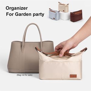 Cosmetic Bags Cases Purse Organizer Insert Nylon Makeup Linner Bag With Zipper Handle Women's Luxury Handbag Tote Shaper For H Garden Party 30 36 220930