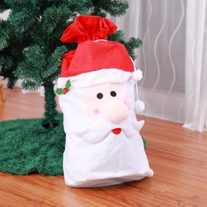 Christmas Decorations Gift Bag Drawstring Non-Woven Fabric Year Decoration Candy Favors Packaging Pouch Large Capacity Holiday Sack