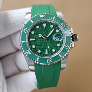 Męskie zegarki automatyczne zegarek mechaniczny 40 mm gumowy pasek 2836 ruch Sapphire Crystal Super Luminous Straintwatch