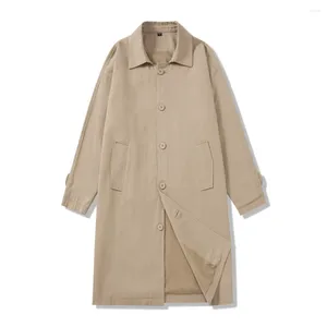 Trench da uomo Cappotto da uomo leggero primavera e autunno soprabito sottile High Street stile giapponese giacche lunghe abbigliamento moda 2022