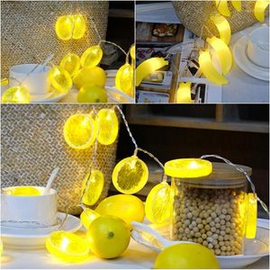 Strings 1m-3m Battery Lemon Fruit Led String Lights para decoração de bar de festa em casa