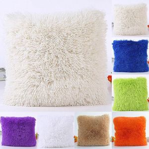 Travesseiro vendedores de vendedores de pelúcia capa peluda jogue para casa quarto sofá decoração