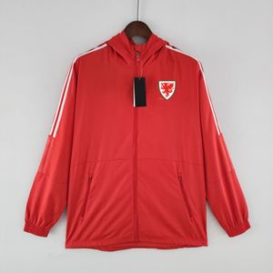 22-23 País de Gales jaqueta masculina lazer esporte blusão jerseys zíper completo com capuz blusões masculino moda casaco logotipo personalizado