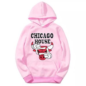 European and American basketball hoodies street pink men's sweater loose hooded shirt student sports class service custom