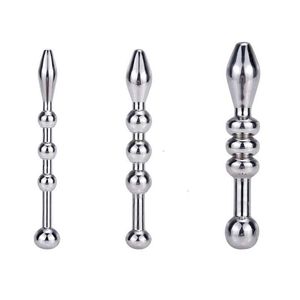S1S1 Sex Toy Massager Stainless Steel Beads Urethral Sounds Dilatator Insert Rods Short Male Penis Plug Adult Product Sex Toys for Men