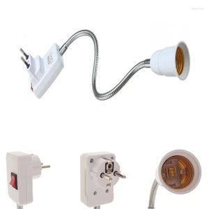 Lamp Holders E27 Flexible Extension Converter LED Light Bulb Extend Adapter Socket Wall Base Holder Screw EU Plug