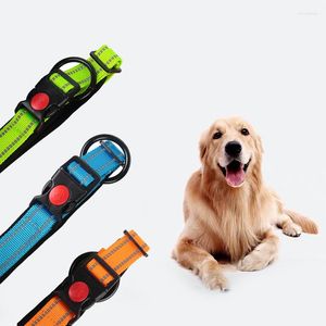 Hundehalsbänder, reflektierendes Halsband mit Sicherheitsverriegelung, hochdichtes Nylon, verstellbares Haustier für kleine, mittelgroße und große Hunde