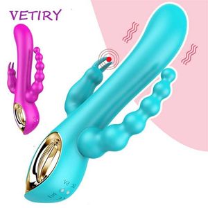 YL66セックスおもちゃマッサージャーベチリーディルドバイブレーター女性用G Spot Massager Clitoris Vagina Anal Stimpator Memaly Masturbator Triple Vibration