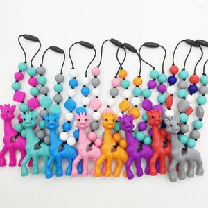 Anhänger Halsketten BPA Free Silicon Giraffe Zahne Spielzeug für Babyträger Zubehörteil Baby transportieren Teether Träger