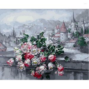 Paintings Frameless Picture Oil Painting By Numbers Flowers Wall Decor Diy On Canvas Cm Winter Morning