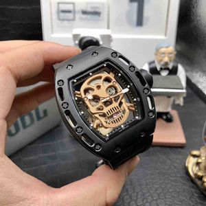 Multifunktion Superclone Watches armbandsur Designer Luxury Mens Mechanical Watch Richa Milles Personlig Skull Fashion och WO Automatic P916