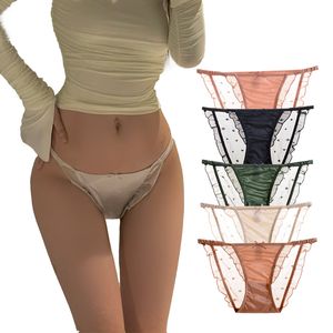 Mulheres calcinhas de roupa ￭ntima cuecas femininas f￪meas 5pcs/pack aceitam a cor da mistura