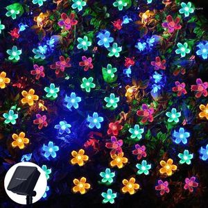 Strings Solar String Lights Christmas Lights Outdoor 23ft 50/20LED 8Modo Impermeável Flor Garden Lighting Party Party Home Wedding Decor