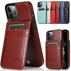 iPhone 15 15 14 13 12 11 Pro Max 7 8 Plus Mini XR XS Max X Retro Flip Up and Down Leather Card Holder Call Phone Cover