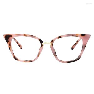 サングラスフレームZeelool Chic Cat Eye Glasses Frame on len prescription clear clear lens martha fa0457の女性向けフレーム