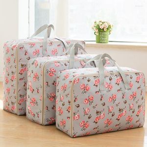 Storage Bags 3pcs Pink Travel Quilt Bag Clothes Luggage Garment Suitcase Organizer Armario Vernis Rangement Vetement 6A2