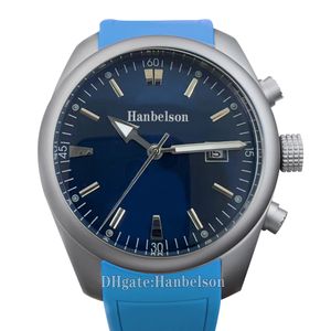 10 Cor 2022 Mens relógios Ásia 2813 Caixa de aço automática Caixa de aço luminosa Dial azul Mesh Mechanical Watch Watch 46mm