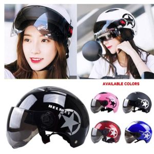 Motorcycle Helmets Men Women Electric Vehicle Helmet Breathable Summer Outdoor Riding Safety Hat With Reflective Warning Patch