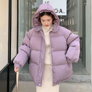 Women's Trench Coats Winter 2022 Cotton Padded Clothes Women's Coat Korean Loose Down Jacket Ins Gangfeng Harajuku Bread 832A