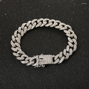 Hundhalsar Pet Cat Chain Collar Smycken Metallmaterial med diamant 12 5 mm bredd Pitbull Personliga hundtillbehör2581