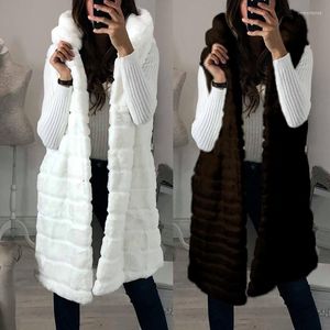 Futra damskie lugentolo faux kamizelki płaszcz kobiety zima moda plus rozmiar luźne z kapturem grube ciepłe płaszcze streetwearne