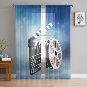 Curtain Movie Film Window For Living Room Home Decor Tulle Voile Kitchen Bedroom