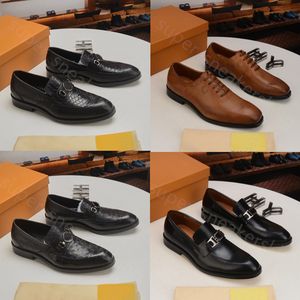 New Mens Loafers Designers Shoes Genuine Leather Men Fashion Business Office Work Formal Dress Shoes Brand Designer Party Weddings Flat Shoe With box