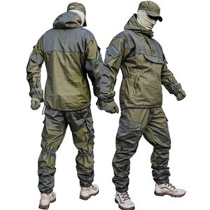 Mens Tracksuits Mege Tactical Camouflage Military Russia Combat Uniform Set Working Clothing Outdoor Airsoft Paintball CS Gear Training uniform 220930