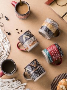 Mugs Personalized Hand-painted Coffee Cup Retro Matte Porcelain Creative Tea Milk Office Drinks In The Kitchen