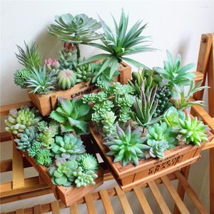 Decorative Flowers Artificial Succulents Plants Desktop Mini Small Bonsai Bedroom Living Room Ornament Party Supplies For Home Garden