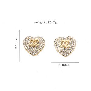 925 Silver 18K Gold Plated jewelry studs geometric simple mixed designer diamond letter stud earrings famous earring luxury pearl clover crystal rhinestone partly