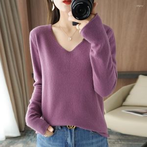 Women's Sweaters Women's Women's Sweater 2022 Fall/Winter V-neck Long-sleeved Pullover Korean Fashion Knitted Tops Plus Size